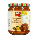 Add me Sweet Navratan Mango Chutney Pickle with Dry Fruits 600g aam ki khatti meethi Achar Without Oil aam ki chatni Glass Pack Mango Pickle (600 g)
