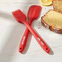 ADD2CART (Assorted, 2 piece Set) Cooking Oil Brush with Non-Stick Silicone Spatula Food-Grade, BPA-Free, Dishwasher Safe, Heat-Resistant from -40°C to 230°C, and a Smooth Design for Baking and Mixing