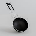 Add2Cart Pre-Seasoned Tadka Pan, Compatible with Gas | Toxin-Free, Chemical Coating-Free, 100% Pure (Black Stainless Steel, 400ML)