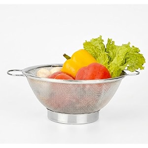 add2cart stainless steel double mesh fruitsvegetable basket strainer silver 11 inch pack of 1