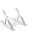 Adjustable Aluminum Tabletop Laptop Stand Holder with Foldable Legs Compatibility with Up to 15.6 Inch Laptop