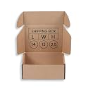 ADDANBI 3ply Self Locking/mailer corrugated box/high strength/, Brown 14x13x2.5 (50 pcs), Storage/Packaging/courier/and e-commerce use.