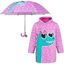 addie &amp; tate Kids Umbrella for Girls and Boys &amp; Rain Coats Set -Toddler Umbrellas Kids Raincoat Boys Girls Jacket