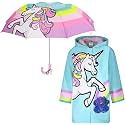 addie &amp; tate Kids Umbrella for Girls and Boys &amp; Rain Coats Set -Toddler Umbrellas Kids Raincoat Boys Girls Jacket