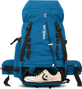 addixon travel bag for hiking with shoe compartment for wanderlust travelling rucksack  - 70 l