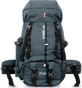 addixon travel bag for hiking with shoe compartment for wanderlust travelling rucksack  - 70 l
