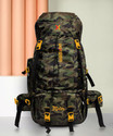 addixon TRAVEL BAG FOR HIKING WITH SHOE COMPARTMENT FOR WANDERLUST TRAVELLING Rucksack  - 70 L (Green, Yellow)