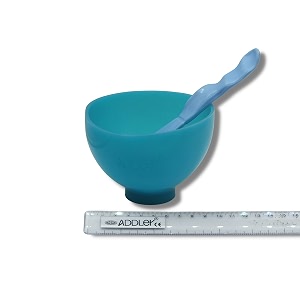 addler dental pure silicon alginate bowl with plastic spatula assorted colours available