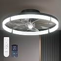 addlon 20" Ceiling Fans with Lights and Remote, Low Profile Fandelier