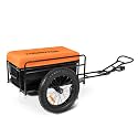ADDMOTOR 2026 Trike Cargo Trailer with Universal Tow Bar, 20" Heavy Duty Fat Tires, Reinforced Steel Tubing, Inside & Outside Rust Resistance Coating, Fat Tires Tricycles, Waterproof Bag, DIY