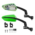 Addmotor Bike Mirrors, 1 Pair Bicycle Mirror Handlebar Mount, 360° Adjustable Rotatable Bike Mirror, HD, Safe Handlebar Rearview Mirror, Bike Accessories Bicycle Mirrors Set Green