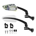 Addmotor Bike Mirrors, 1 Pair Bicycle Mirror Handlebar Mount, 360° Adjustable Rotatable Bike Mirror, HD, Safe Handlebar Rearview Mirror, Bike Accessories Bicycle Mirrors Set White