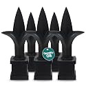 Address America Fence Finials Trident Spear High-Impact Polypropylene Black Finial Fence Topper (5ct, 1/2 inch) - Made in The USA - FF
