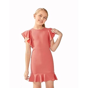 addyvero girls midiknee length party fit and flare dress