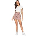 ADDYVERO Solid Women Pink High Waist Shorts