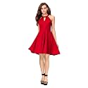 ADDYVERO Women39s Keyhole Neck Skater Dress