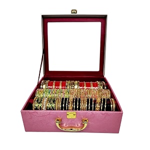 adeena 3 rod bangle boxwith handel amp 2 lock39scapacity more than 300 bangle39s vanity box