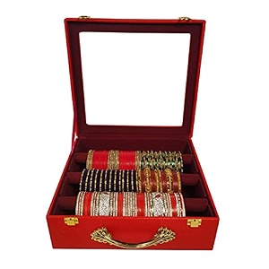 adeena 3 rod bangle boxwith handel amp 2 lock39scapacity more than 300 bangle39s vanity box
