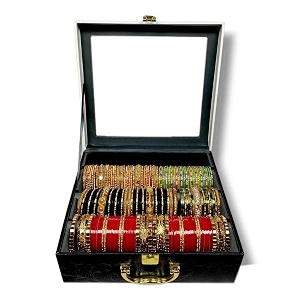 adeena 3 rod bangle boxwith handel amp 2 lock39scapacity more than 300 bangle39s vanity box