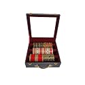 ADEENA 3 Rod Bangle Box,With Handel &amp; 2 Lock's,(Capacity More Than 300+ Bangle's) Vanity Box.