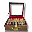 ADEENA 3 Rod Bangle Box,With Handel &amp; 2 Lock's,(Capacity More Than 300+ Bangle's) Vanity Box.