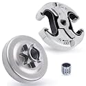 Adefol .325 7T Clutch Drum Bearing Kit for Husqvarna 455 460 Rancher Jonsered CS2255 Chainsaw, 455 Clutch Drum + Clutch Assy + Needle Bearing Replacement Parts for 537291702 537110503 (3 Pcs)