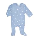 aden + anais Baby Comfort Knit Footie One Piece ââ‚¬â€œ Onesie Footie Pajamas for Babies ââ‚¬â€œ Newborn &amp; Infant Long Sleeve Union Suit ââ‚¬â€œ Super Soft Cotton Muslin Footie PJââ‚¬â„¢s, Blue M