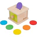 Adena Montessori Coin Box, Yellow-Green Door, 6-12m