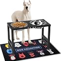 ADENGL Metal Elevated Dog Bowl for Large ???????????????????? Raised Bowl Stand with Sprill Proof Mat and 2000ML Pet Bowls, Food & Water Bowls 16" Tall Dog Feeder for Large Breed