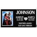 ADFSTONE 20x10 Double Headstones for Graves, Granite Memorial Stones, Companion Grave Markers for Cemetery for Humans, Outdoor Customized Memorial Plaques for Couples, in Loving Memory of Parents