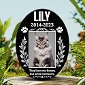 ADFSTONE Cat Memorial Stones, Pet Headstone for Loss Gifts, Animal Grave Markers - Sympathetic Dog Gift, Granite Pet Burial Markers, Personalized Pet Gravestone, Garden Stones for Bereavement