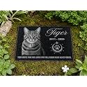 ADFSTONE Custom Pet Grave Marker with Picture, Waterproof Granite Headstone