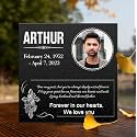 ADFSTONE Granite Grave Markers for Cemetery for Humans- Headstone Picture Plaques, Photo Temporary Grave Marker, Personalized Memorial Stone for Cemetery, Custom Tombstones for Graves for Humans
