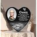 ADFSTONE Grave Markers for Cemetery for Humans- Flat Headstones for Graves, Granite Memorial Plaques Personalized, Head Stones Monuments for People, Picture Memory Plaques for Loved Ones Lost