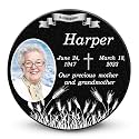 ADFSTONE Grave Markers for Cemetery for Humans- Flat Headstones for Graves, Granite Memorial Plaques Personalized, Head Stones Monuments for People, Picture Memory Plaques for Loved Ones Lost