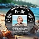ADFSTONE Grave Markers for Cemetery for Humans- Flat Headstones for Graves, Granite Memorial Plaques Personalized, Head Stones Monuments for People, Picture Memory Plaques for Loved Ones Lost