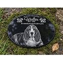 ADFSTONE Pet Memorial Stones Personalized Dog Remembrance Gifts, Customized Cat Picture Grieving Plaque, DIY Gravestone, Custom Sympathy Photo Gift, Animal Grave Markers