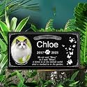 ADFSTONE Oval Shaped Pet Memorial Stones Personalized Dog Remembrance Gifts, Customized Cat Picture Grieving Plaque, DIY Gravestone, Custom Sympathy Photo Gift, Animal Grave Markers