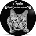 ADFSTONE Pet Memorial Stones Personalized Dog Remembrance Gifts, Customized Cat Picture Grieving Plaque, DIY Gravestone, Custom Sympathy Photo Gift, Animal Grave Markers
