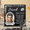 ADFSTONE Temporary Grave Markers for Cemetery- Picture Memorial Plaque Personalized, Photo Headstones for Graves for Humans, DIY Cemetary Tombstone Engraved, lapidas para tumbas personalizada