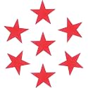 tBesme 100pcs Adhesive Felt Star, 1 Inch Yellow Felt Star Stickers for DIY and Sewing Handcraft (Red)
