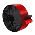 Adhesive Rubber Strips with Adhesive Backing Self Stick Neoprene Solid Rubber Sheets Rolls Strips for Gaskets Pads Seals Crafts Protection (2" Wide x 1/16" Thick x 10' Long)