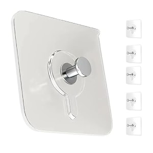 adhesive wall hookstrong wall hanger hook for home amp kitchenmultipurpose wall hooks for keystowelsphoto frames amp morenail-free heavy duty transparentstainless steel pack of 100