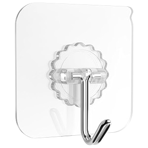 adhesive wall hookstrong wall hanger hook for home amp kitchenmultipurpose wall hooks for keystowels amp morenail-free heavy duty transparentstainless steel pack of 30