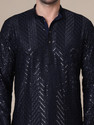 ADHIRAJAN Men Embellished Straight Kurta
