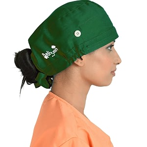 trendyuniform scrub caps for doctor unisex scrub caps ot caps for doctor nurses and dentist free size cap green