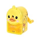 AdiChai Plastic Cutest Duck Manual Color Pencils/Pencil Sharpener, Table Sharpener Machine School Stationary Gift for Kids Dust Compartment (Pack of 1, Random Colour)