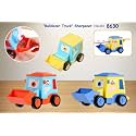 AdiChai Forklift Truck Shaped Pencil Sharpener Manual Color Pencils/Pencil Sharpener Stationary Gift for Kids Dust Compartment (Set of 1 - Random Colour) (Forklift Truck)