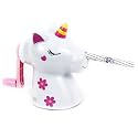 AdiChai Sharpener for Kids - Pencil Sharpener, Table Sharpener Machine, Pencil Cutter for Kids, Unicorn Stationery Pencil Sharpener for School and Office (White)