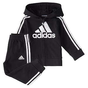 adidas baby-boy39s zip front french terry hooded jacket and joggers set
